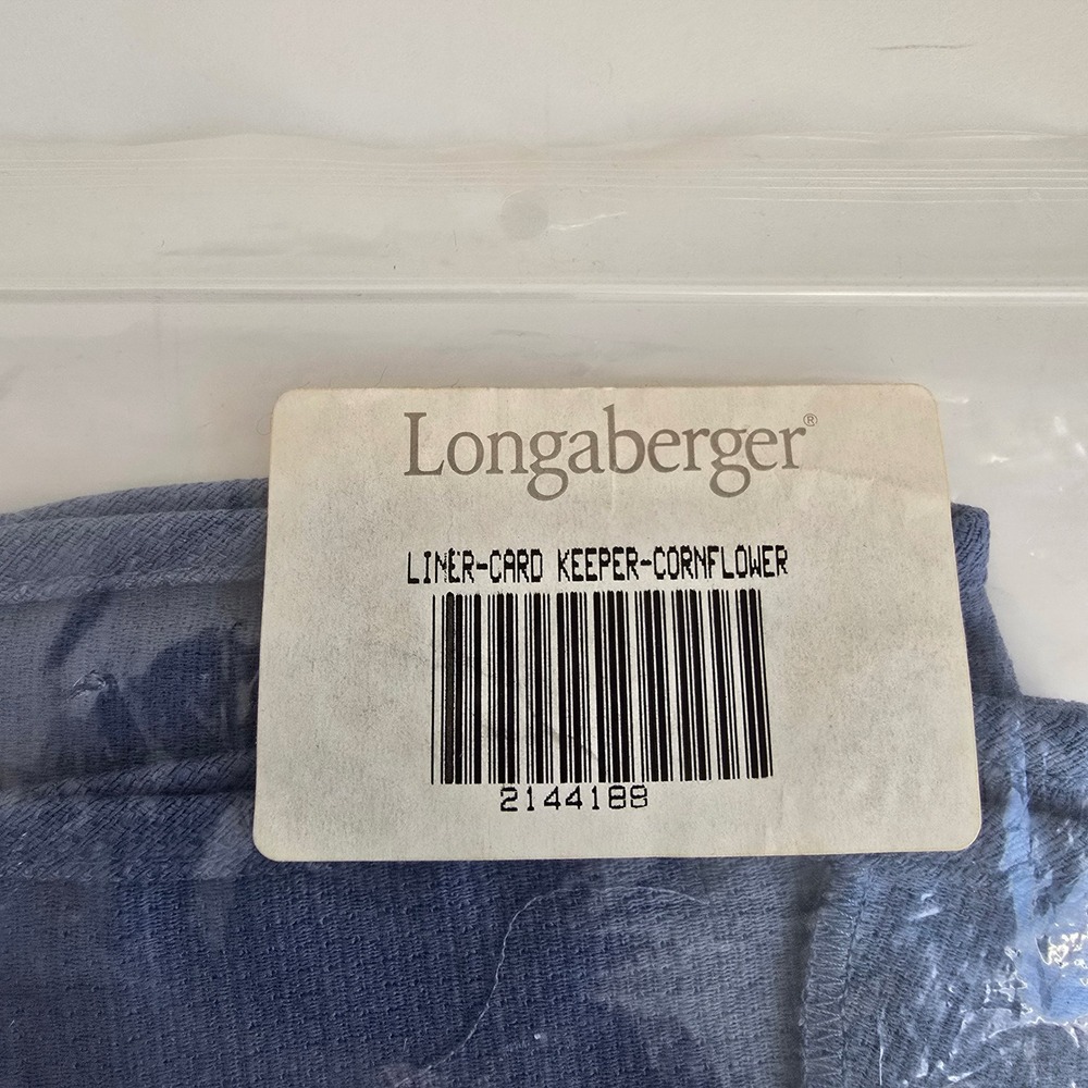 Longaberger Fabric Card Keeper Liner Cornflower NIP - Picture 5 of 5